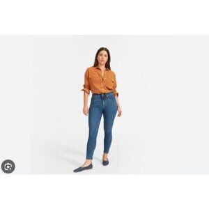 Everlane  The Curvy High Rise Ankle Skinny Jeans, Medium wash, 27